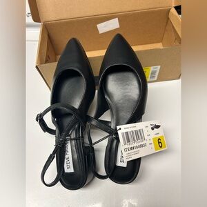 Steve Madden Black Christy Slingback- Ladies 6- NIB